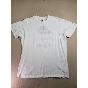 Parallel x League Shirt Mens X-Large XL White Short Sleeve Logo Graphic Pullover